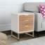 Ensemble de 2 tables de chevet modernes avec 3 tiroirs