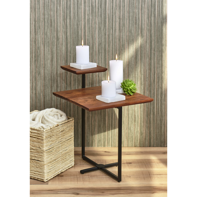 Solid Wood Top End Table