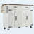 53.5"Farmhouse Kitchen Island with Power Outlet, Kitchen Storage Island with Drop Leaf, Spice Rack and Drawer, Rolling Kitchen Cart on Wheels, for Home, Kitchen and Dining Room, White-128964702-128964704