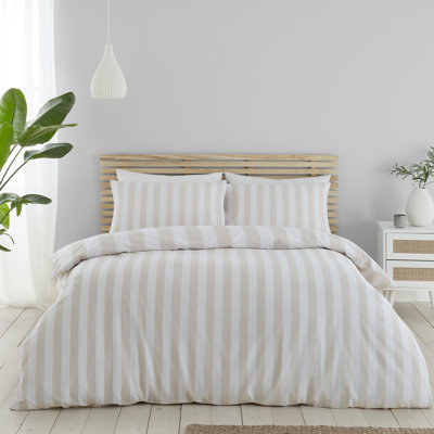 Cove Stripe Reversible Duvet Cover Set