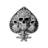 Skull Spade White by Bioworkz - Wrapped Canvas Art Prints-139029410