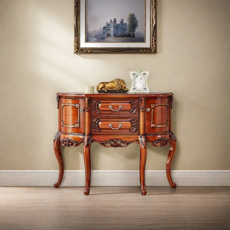 Console haut de gamme multifonctionnelle de luxe, Brun, H 36,61 po x l 38,58 po x P 13,78 po