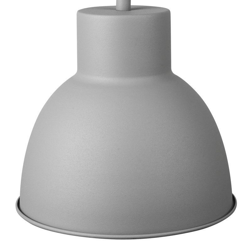 Luminaire suspendu 1 lumière gris mat avec cordon en tissu gris de marque