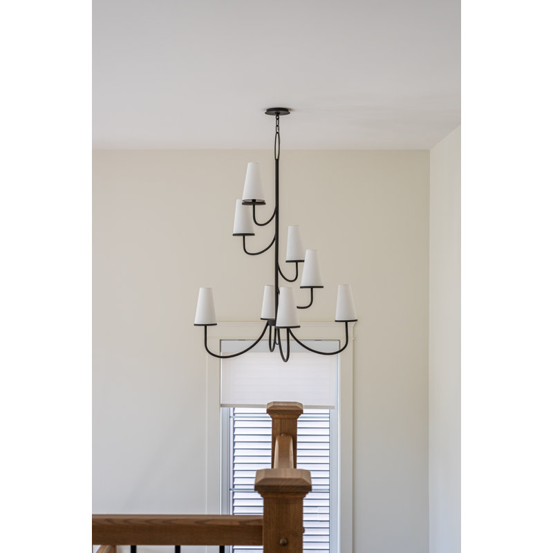 Walling 8 - Light Dimmable Empire Chandelier, Textured Bronze