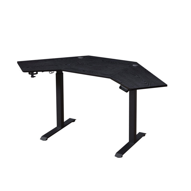 Adjustable Height Steel Standing Desk, Black
