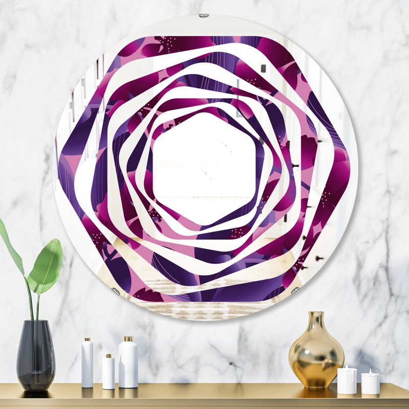 Miroir mural Orchid Blossom Whirl Cottage Americana, H 24 po x l 24 po