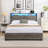 Bed Frame, Storage Headboard with Charging Station, Solid and Stable, Noise Free, No Box Spring Needed, Easy Assembly-461287745-461287774