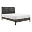 Lit double contemporain gris foncé avec tête de lit en similicuir et structure moderne en bois gris-422920559-422920531