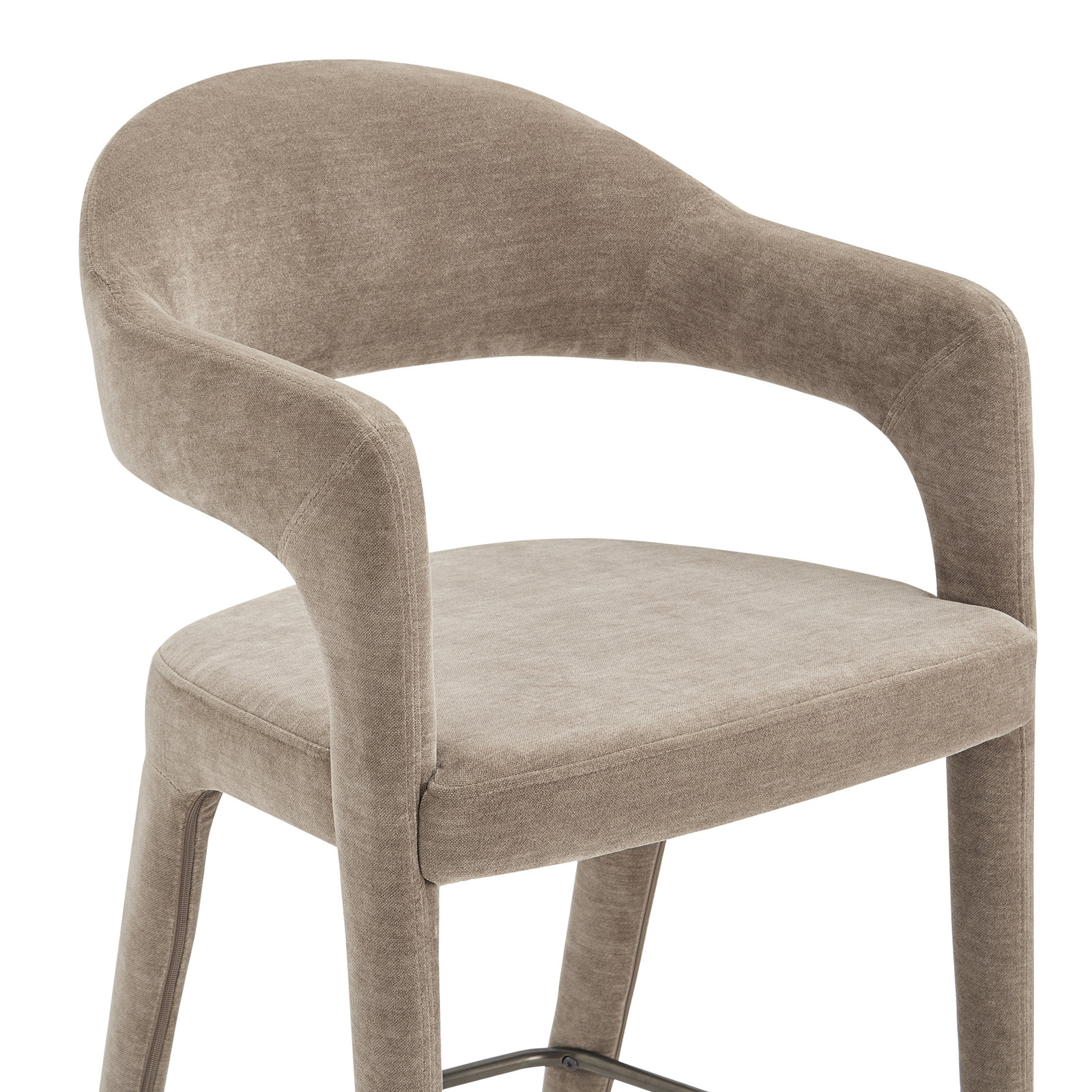 Cathline Bar and Counter Stool, Counter Stool (26.4" Seat Height), Camel Polyester