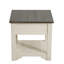 Table de bout de salon en MDF gris foncé avec tiroir en chêne blanc Tationna