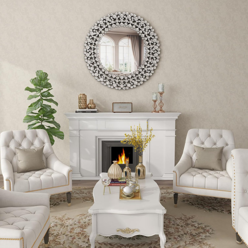 Miroir rond de 34 po pour décoration murale