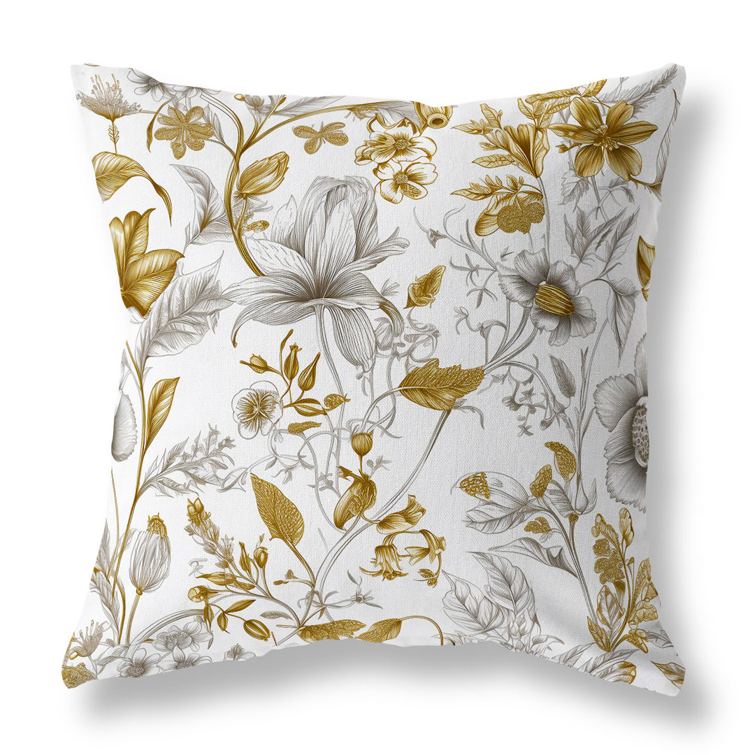 Garden Grace Gala Floral Square Cushion mit Füllung