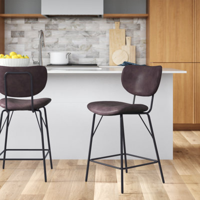 Dawlish Upholstered Counter Stool with Metal Frame