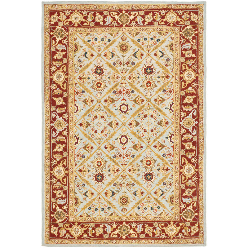 Chelsea Hand Hooked Wool Pile Oriental Rug, Rectangle 9' x 12'
