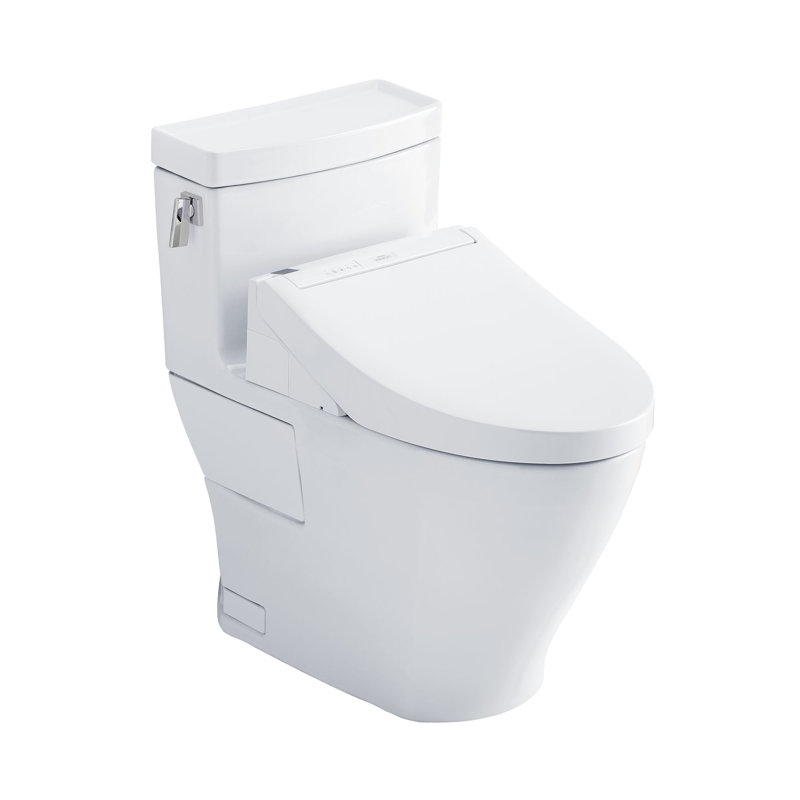 White Elongated Vitreous China High Efficiency One-Piece Toilet