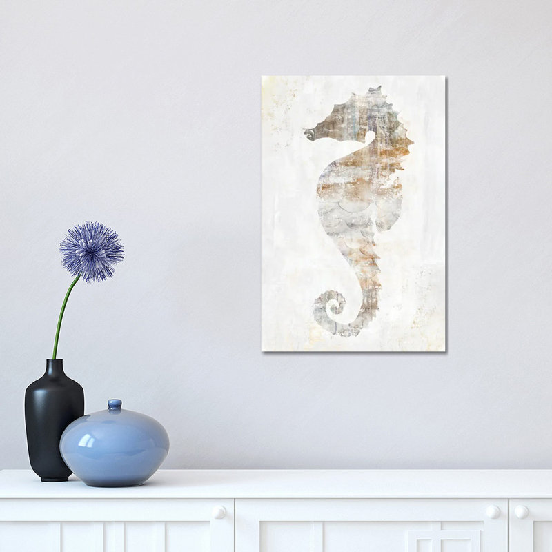 «Rustic Seahorse» par Eva Watts, reproduction d'art sur toile tendue, H 18 po x l 12 po x 1,5 po