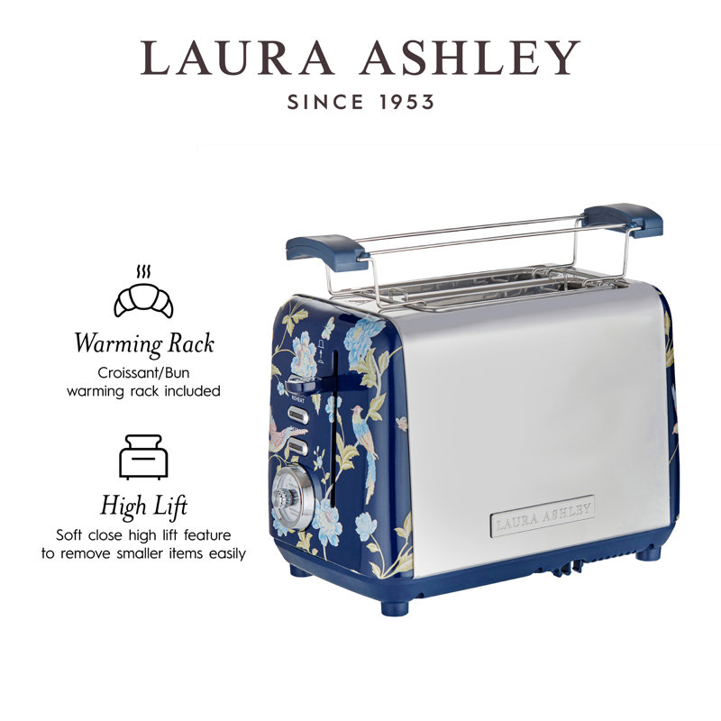 Elveden Navy Stainless Steel 2-Slice Toaster with Wide Slot