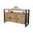 54" Wide Industrial Mango & Iron Sideboard with Storage Cabinets and Open Shelf