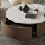 Italian round microcrystalline stone coffee table