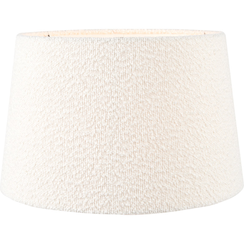 Round Boucle Lamp Shade (Uno) , 29cm H x 45cm W x 45cm D, White