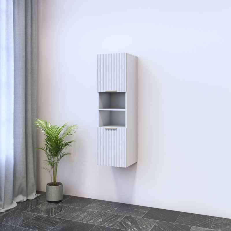 Madera 13.6" Bookcase with Matte Finish, White