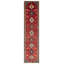 Tapis de couloir rouge unique en laine 2 pi 11 po x 12 pi 8 po Zamire