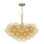 Bubbles Chandelier with Amber Glass
