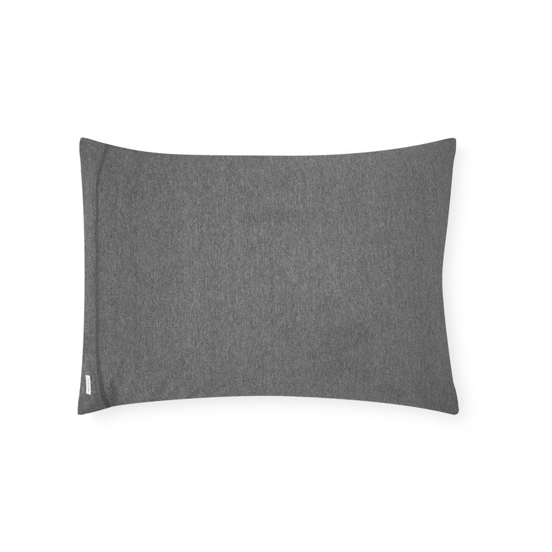 Cotton Blend Jersey Knit Fitted Sheet, Charcoal, European Single (90 x 200cm)