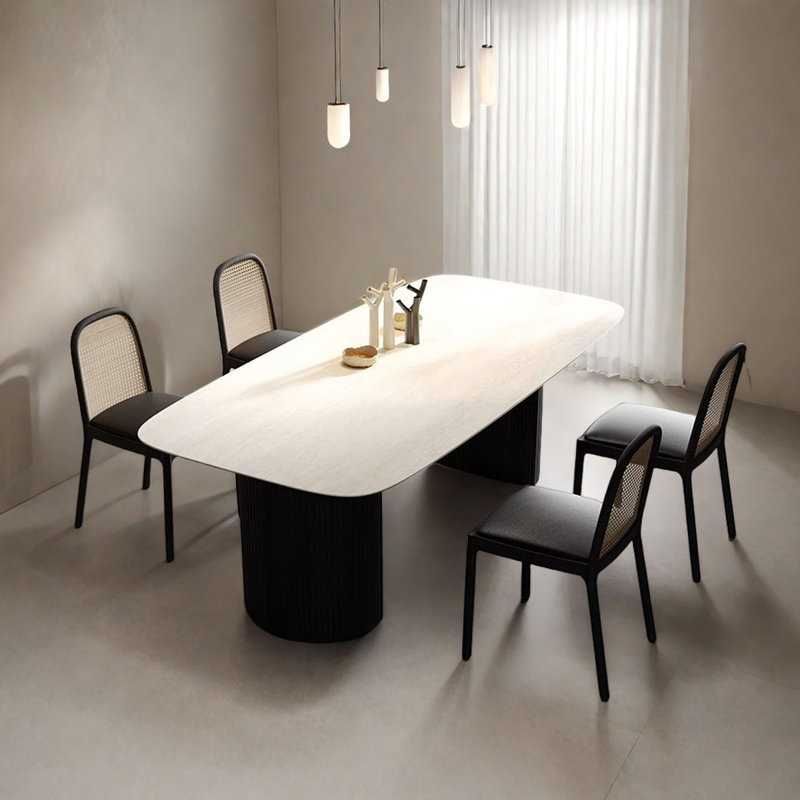 Table de salle à manger Elegant Rock, H 29,5 po x L 78,7 po x l 35,4 po