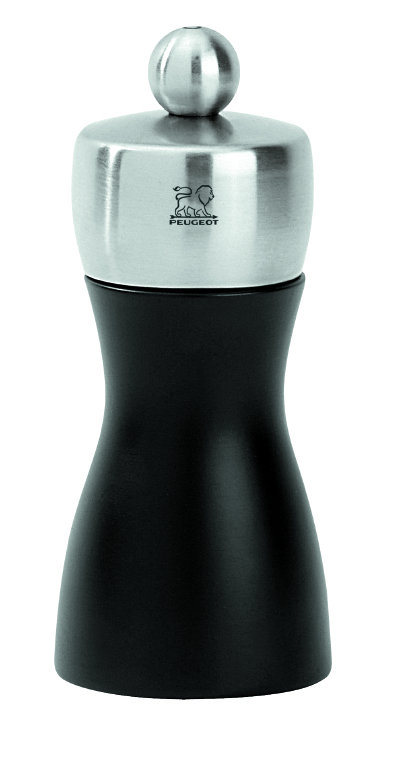 Peugeot Saveurs, Fidji - Salt Mill, 15.2cm H x 5.2cm W x 5.2cm D, Matte Black