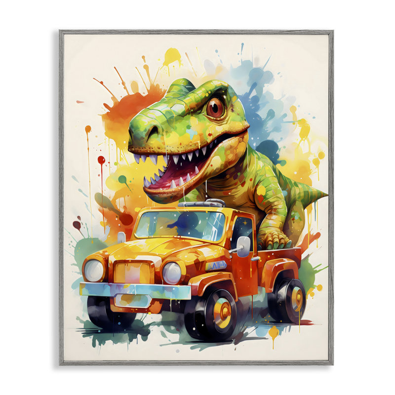 Giclée encadrée d'une voiture Dino «Riding In Back», conception par Creative Studio, Estampe numérique Farmhouse