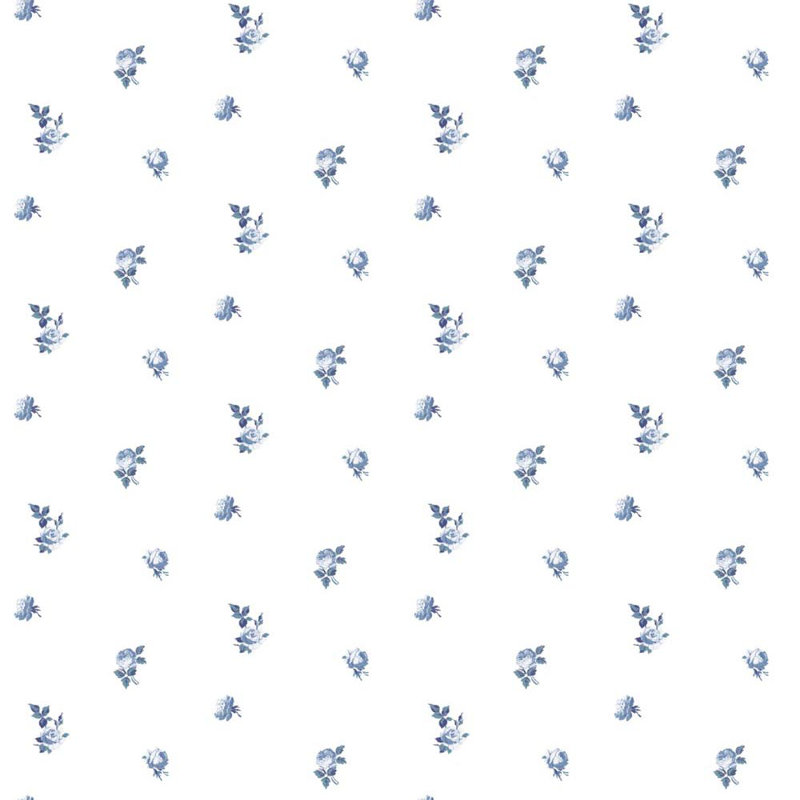 Lady Charlotte Miniature Roses 10' L x 24" W Peel and Stick Wallpaper Roll, Porcelain, Self-adhesive, Peel & Stick