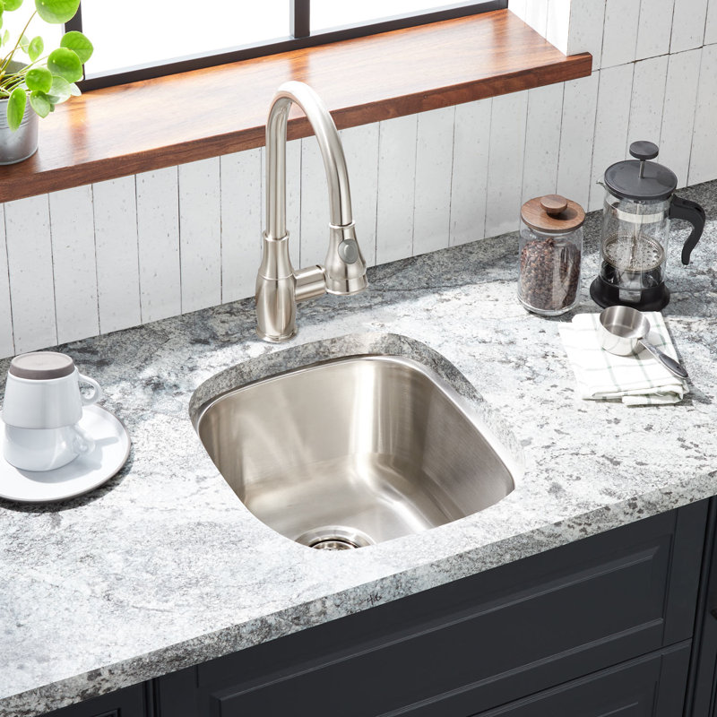 Calverton Signature Hardware 18" Stainless Steel Undermount Prep Sink