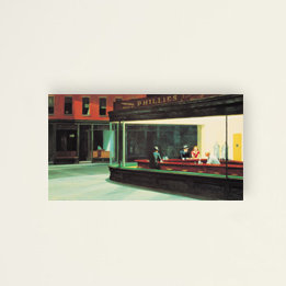 Edward Hopper - Print on Wood, 40 cm H x 74 cm W