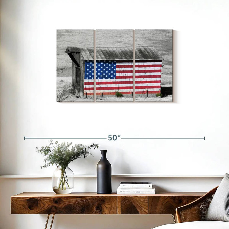Drapeau américain Borges Barn, H 20 po x l 33 po