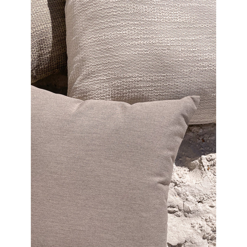 Essential Square Indoor/Outdoor Pillow Cover & Insert, 24"H x 24"W, Mocha Brown