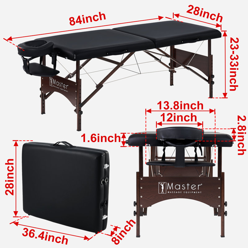 214cm Rectangular Adjustable Folding Table