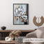 Floral blanc et doré, magnolia moderne, reproduction d'art non encadrée-513635385