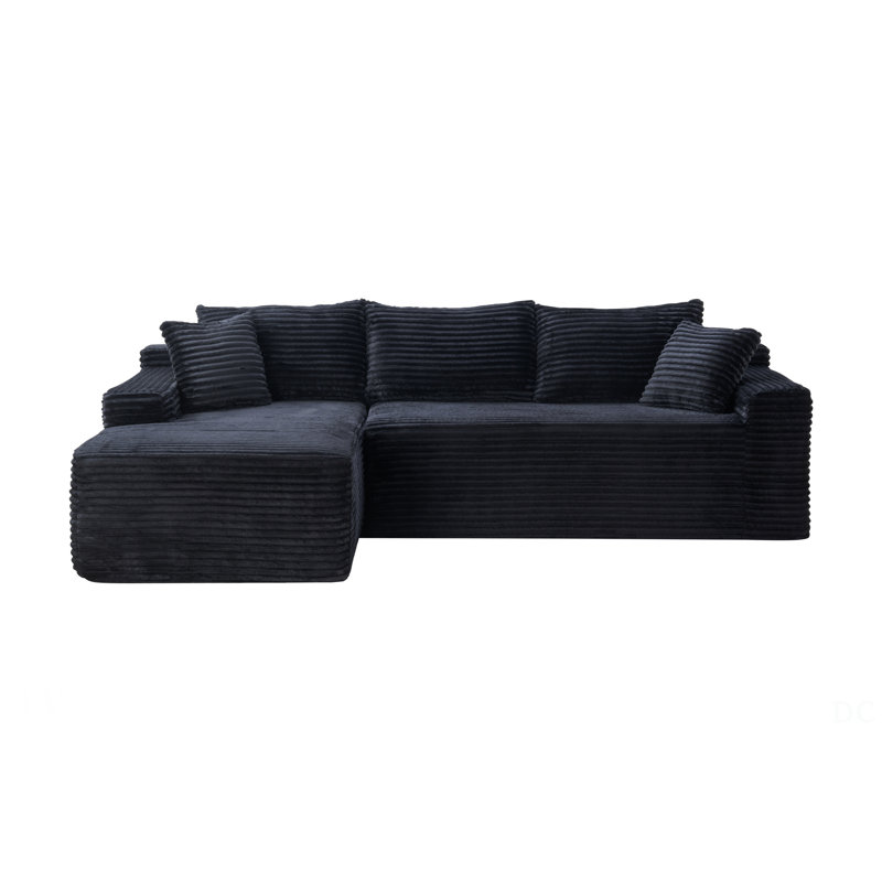 94.5 Inch Cloud Modular Sectional Sofa With L-Shape Chaise, Modern Minimalist Upholstered Couch For Living Room And Bedroom, Deep Seat, No Assembly Required