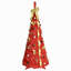 Arbre de Noël 6 pi avec 150 lumières DEL blanc chaud, ornements inclus - 4 rubans, arc, fleurs, flocons de neige, pommes de pin et boules - Assemblage facile et décoration de Noël peu encombrante-1603490475-1603490474