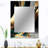 Green And Gold Agate II - Transitional Large Mirror, Green Unique Wall Mirror Decor, Printed Metal Art-1330890838