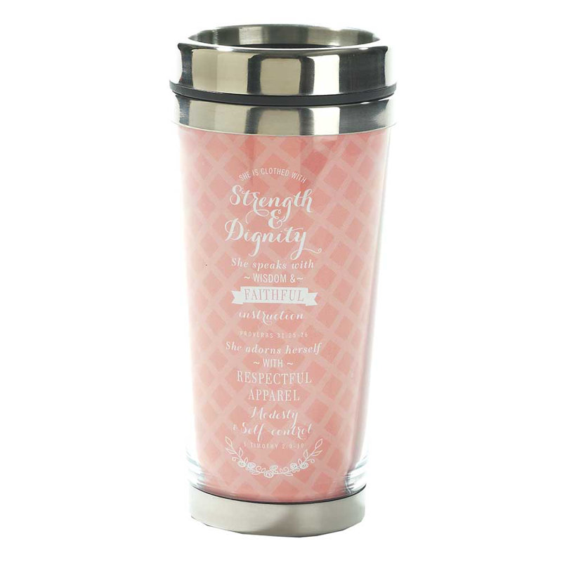 Grande tasse de voyage en acier inoxydable 16 oz 16 oz Godly Woman Prov