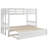 Twin Over Twin Bunk Bed with Pull-Out Platform and Trundle, Convertible Design for 4 Sleepers, Space-Saving Frame, Espresso-181466191