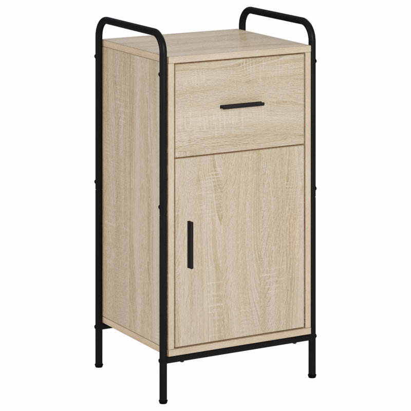 Sideboard with Storage Engineered Wood Unit Dining Room Furniture, Sonoma Oak