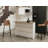 Meesam Crete Kitchen Island Pearl, White/Light Pine
