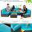 6 Piece Wicker / Rattan Outdoor  Sectional Seating Group with Cushions-109309895