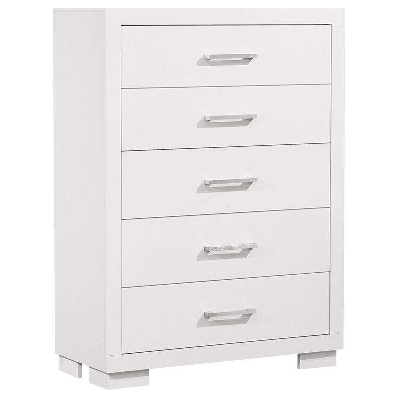 Commode de chambre 5 tiroirs Polk, White