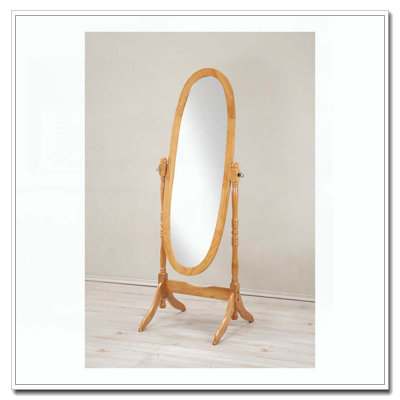 Miroir de plancher en bois