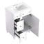 Meuble-lavabo 24 po. Lavabo en céramique. Gain de place pour les petites salles de bain. 2 tiroirs, 1 porte. Couleur blanche
