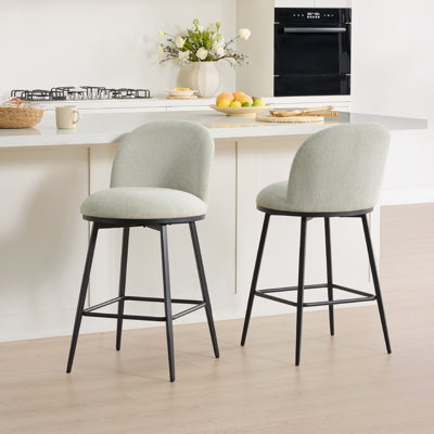 Aura 26'' Upholstered Swivel Counter Stool